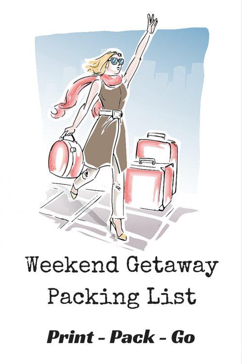 Travel Packing List - Weekend Getaway
